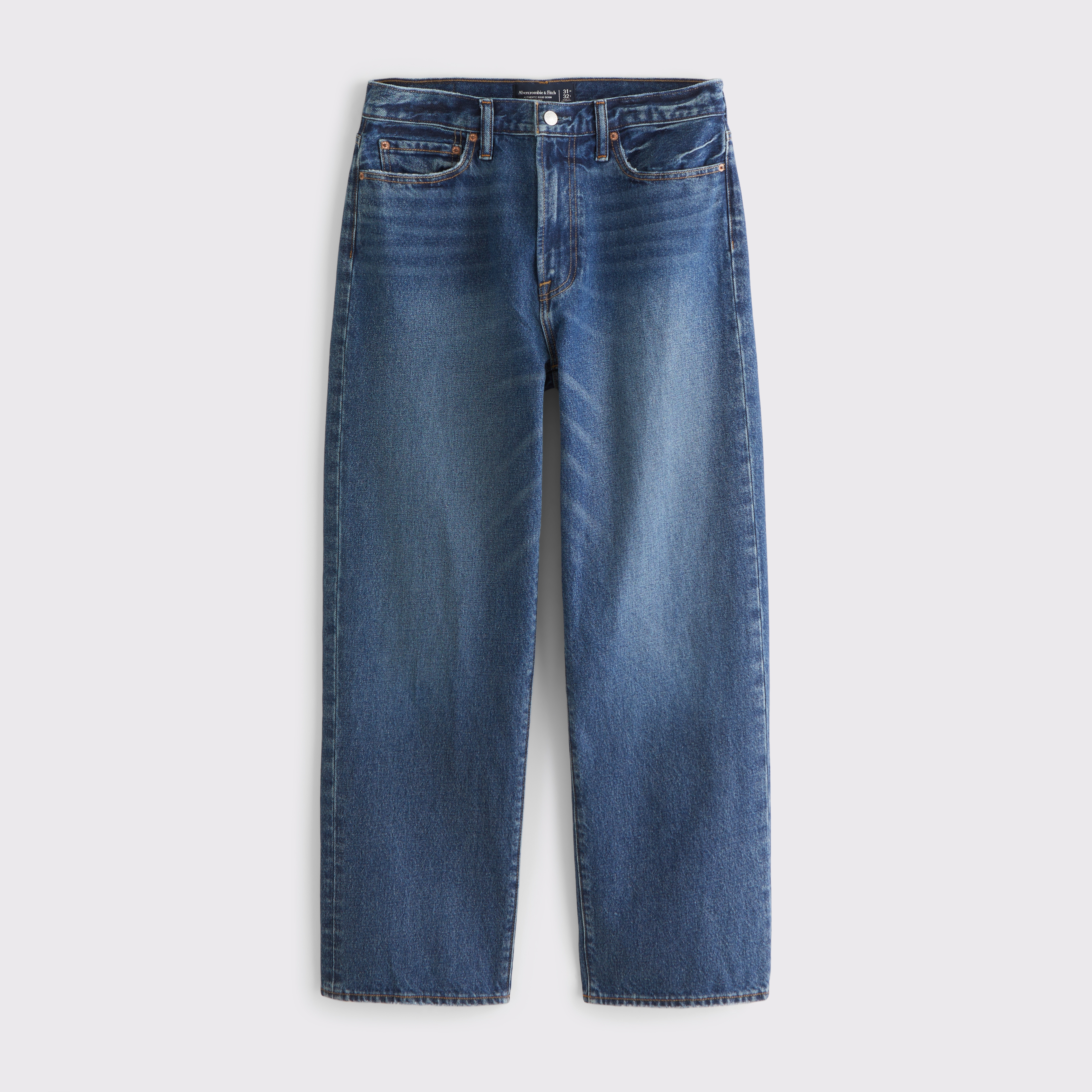 Abercrombie & Fitch Baggy Jean In Blue