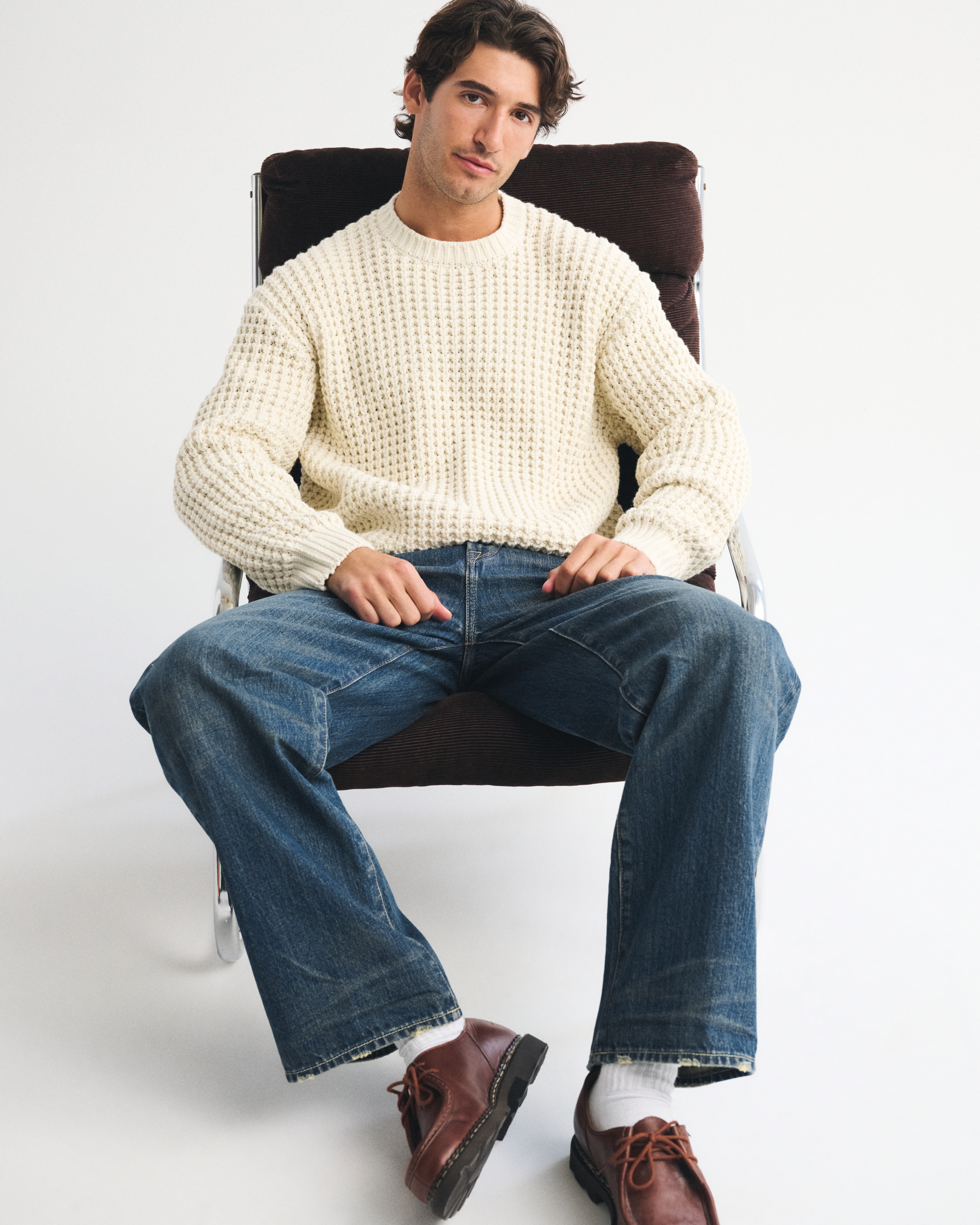 Abercrombie & Fitch Baggy Jean In Blue