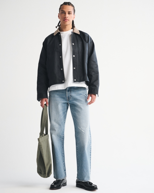 Relaxed Straight Jean, Light Wash view 1