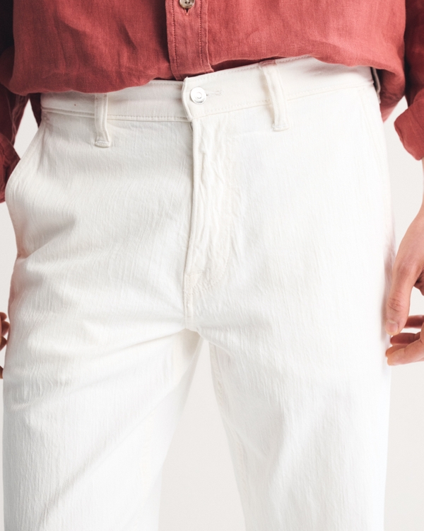 Linen-Blend Relaxed Straight Jean