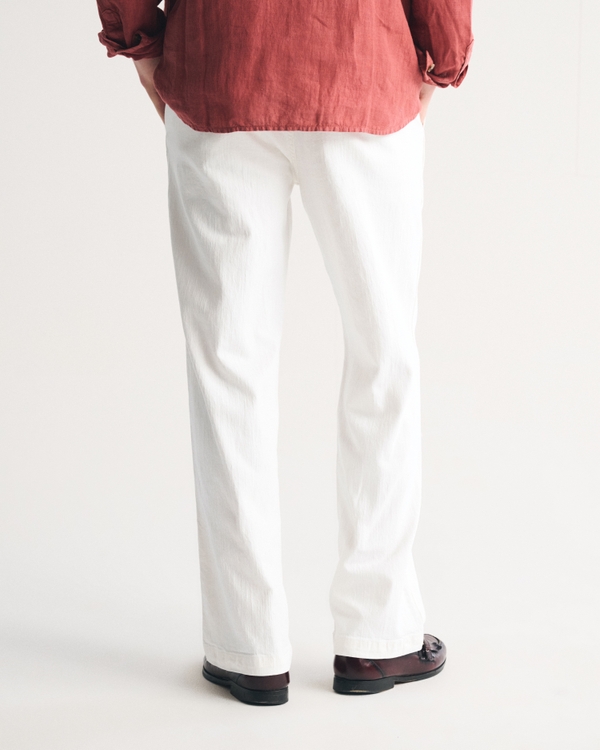 Linen-Blend Relaxed Straight Jean