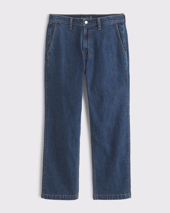 Linen-Blend Relaxed Straight Jean from Abercrombie & Fitch - $49.99