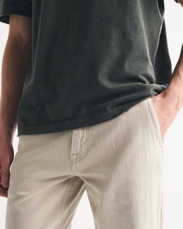 Linen-Blend Relaxed Straight Jean