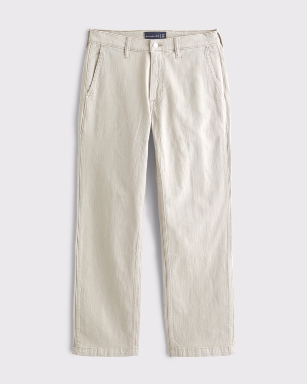 Linen-Blend Relaxed Straight Jean