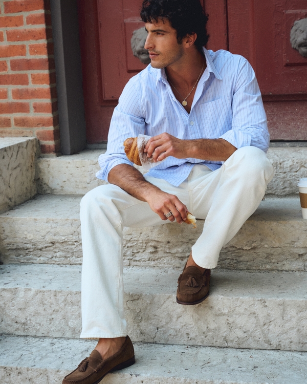 Relaxed Straight Jean, White Wash view 2