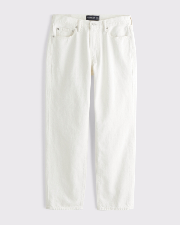 Relaxed Straight Jean, White Wash view 1