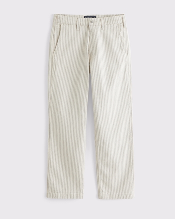 Linen-Blend Relaxed Straight Trouser Jean