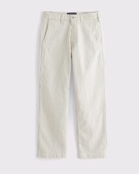 Linen-Blend Relaxed Straight Trouser Jean