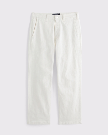 Linen-Blend Relaxed Straight Trouser Jean from Abercrombie & Fitch - $90