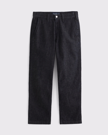 Linen-Blend Relaxed Straight Trouser Jean from Abercrombie & Fitch - $90