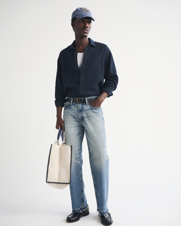 Relaxed Straight Jean, Light Medium Wash view 1