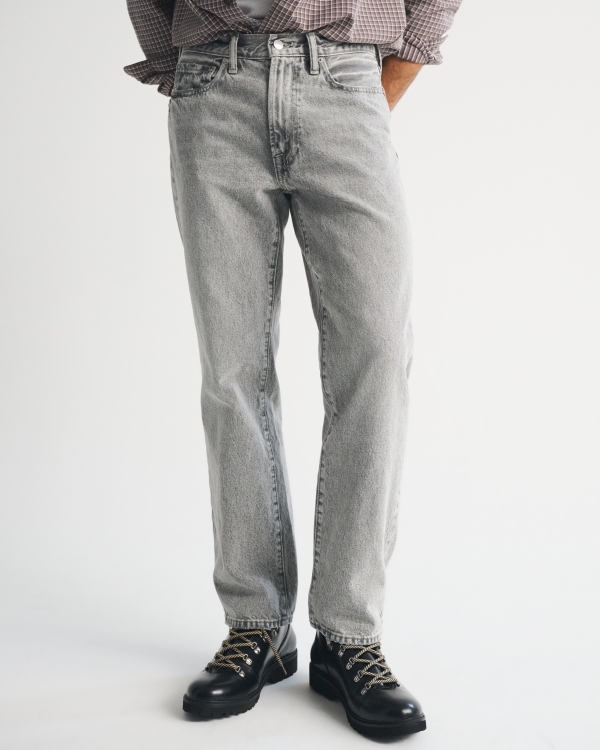 Relaxed Straight Jean, Light Gray Wash view 2
