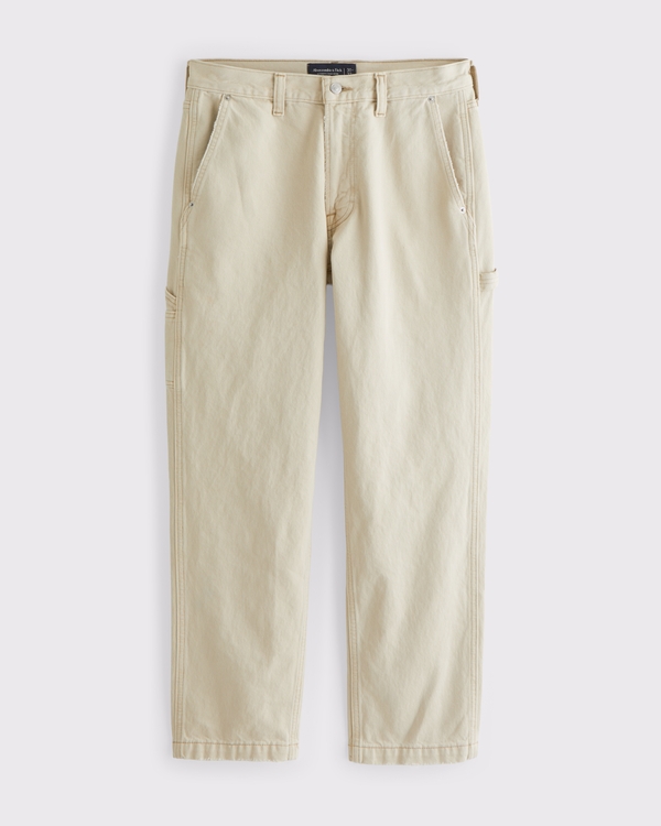 Loose Workwear Jean, Light Beige view 1