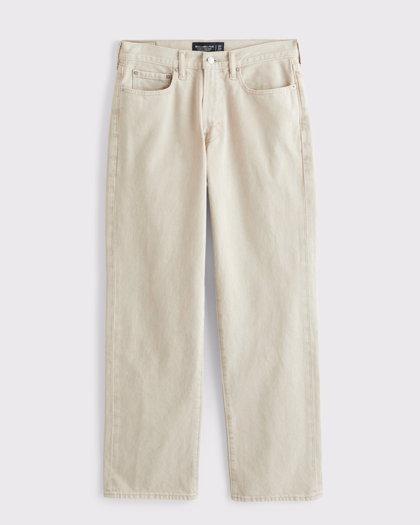 Relaxed Straight Jean, Beige view 1