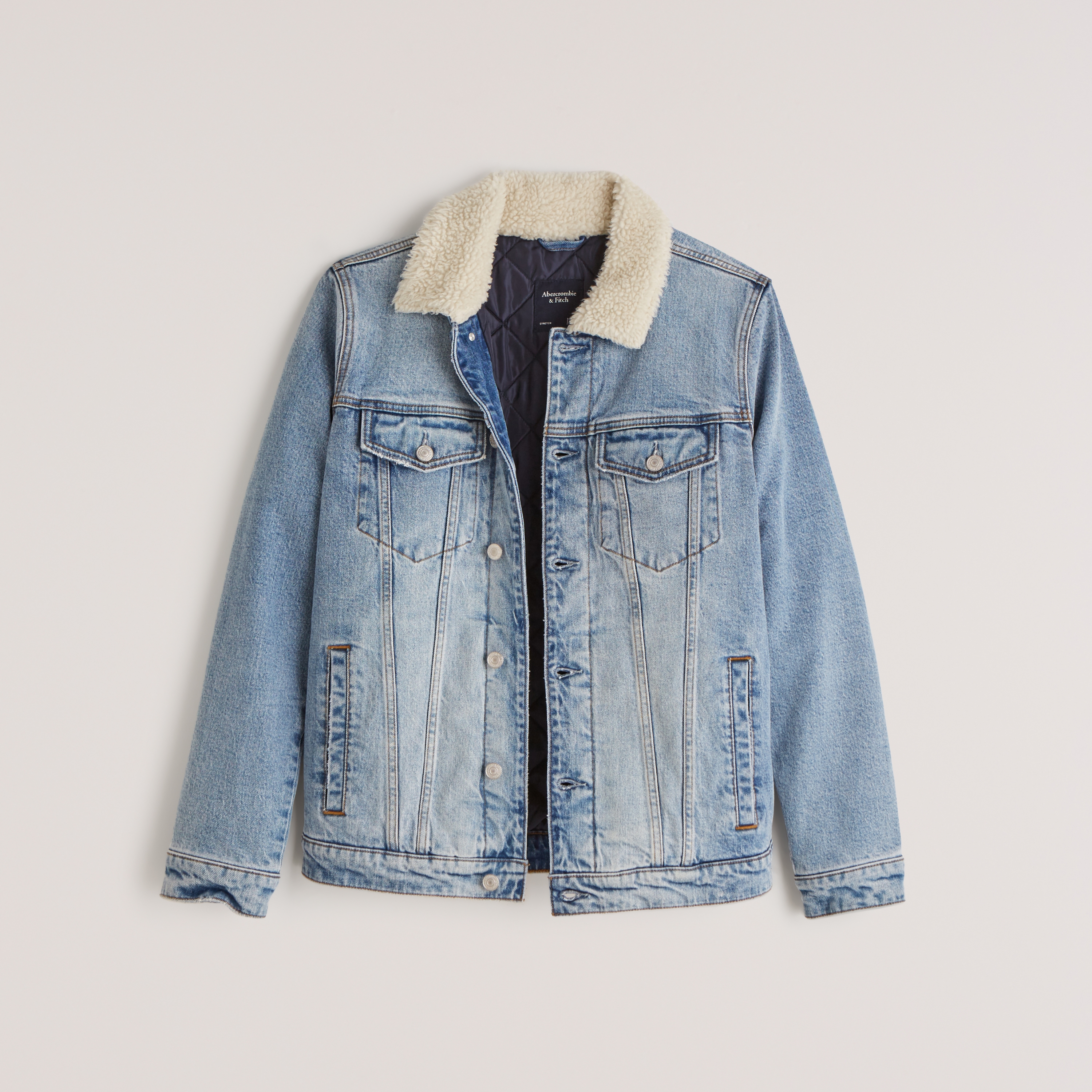 mens jean jacket with sherpa collar