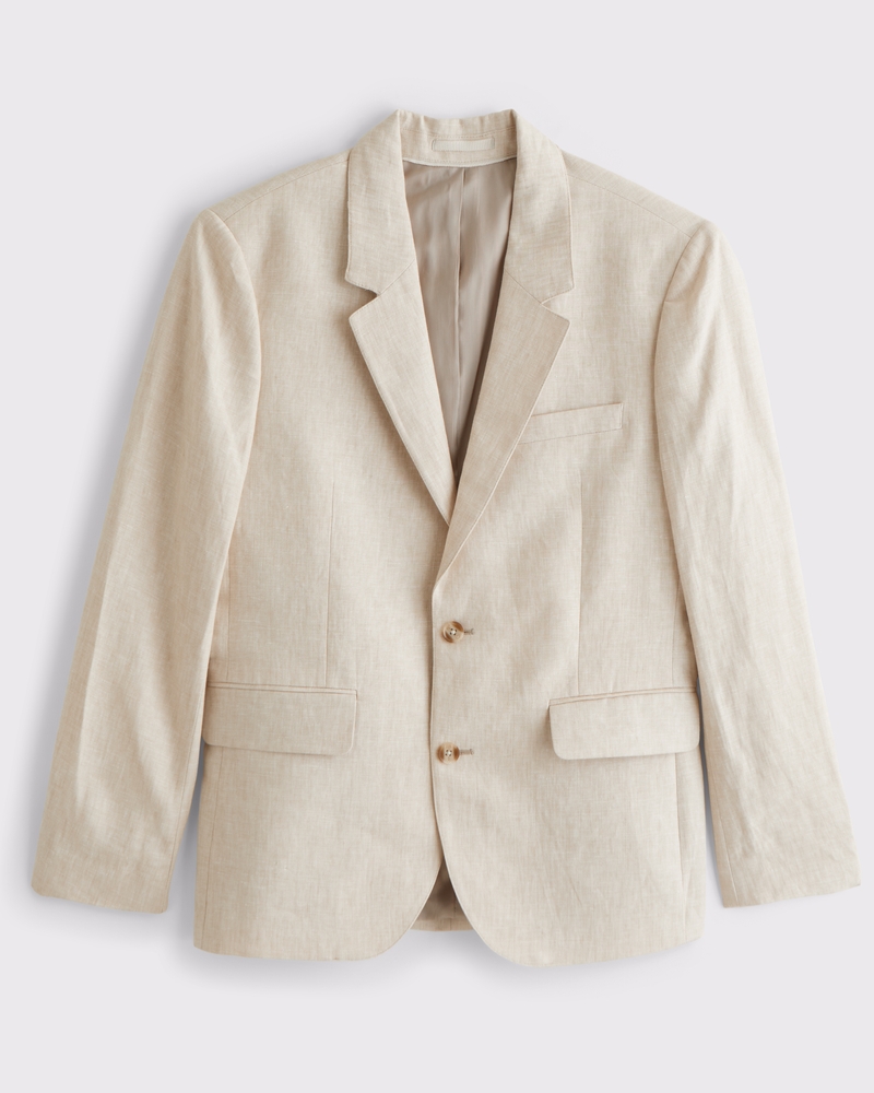 100% Linen A&F Collins Slim Blazer - thumbnail 2