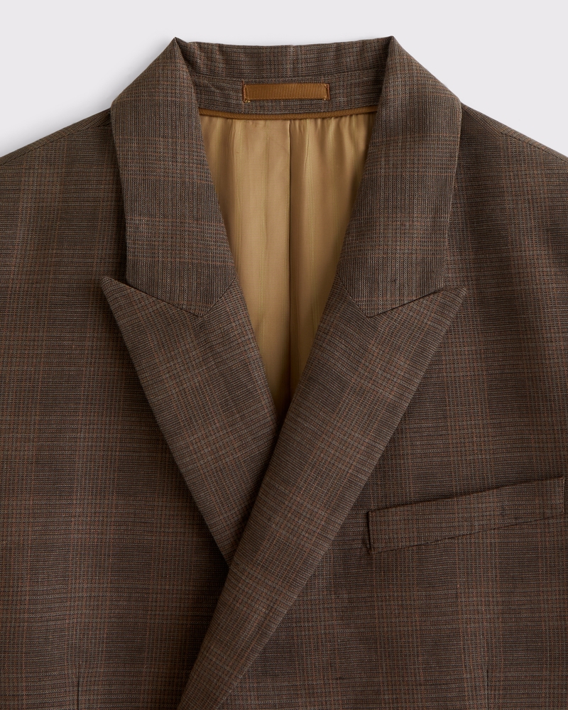 100% Linen A&F Collins Double-Breasted Blazer