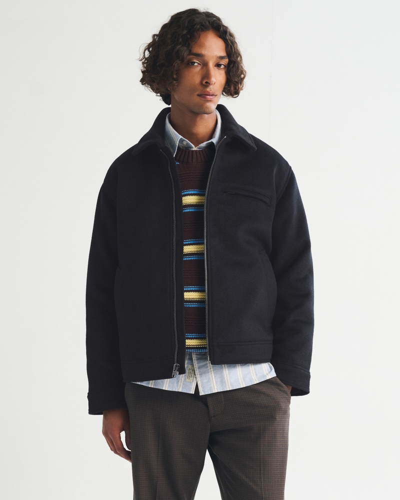 Wool-Blend Zip Jacket - thumbnail 2