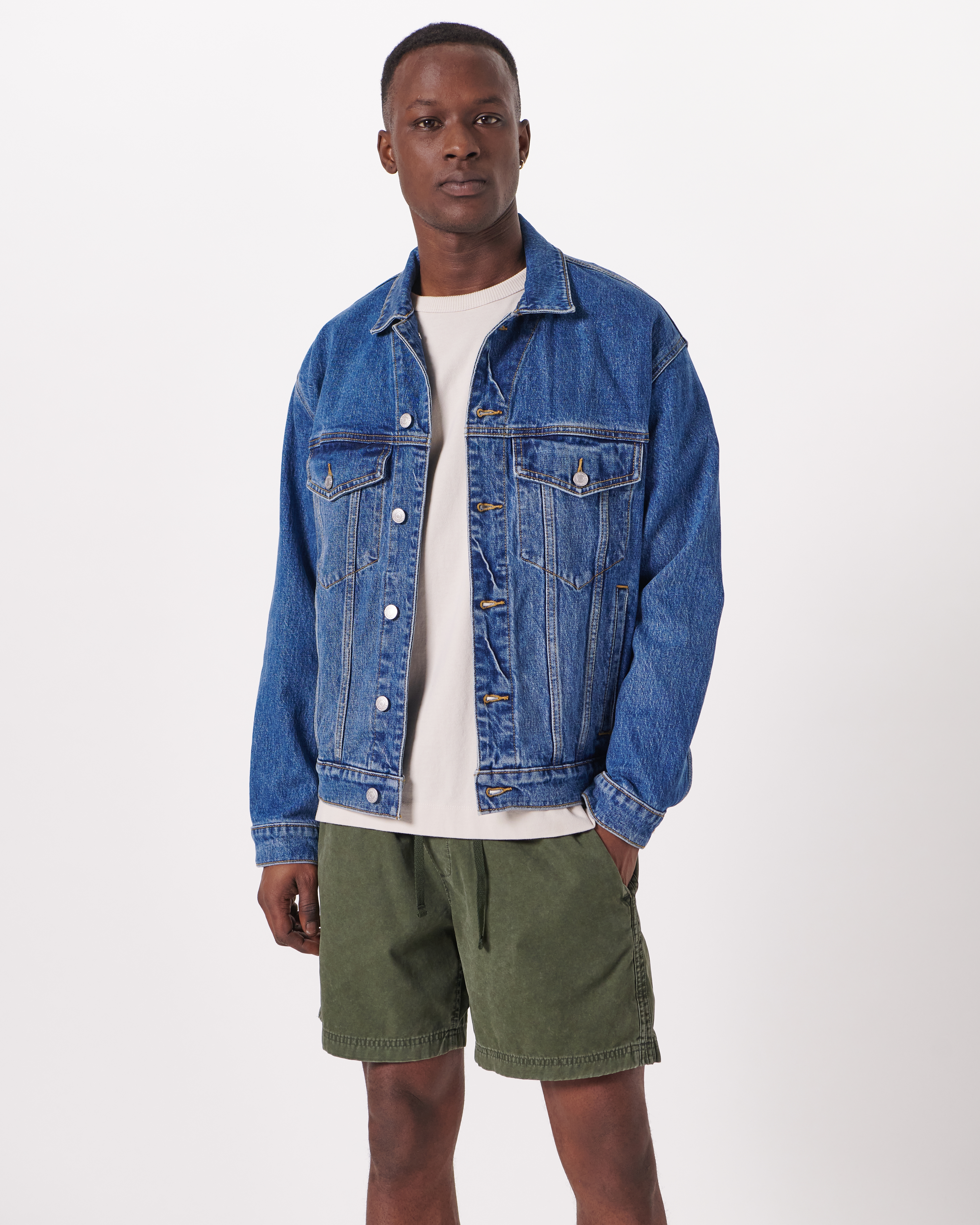 Abercrombie jean sale jacket with fur