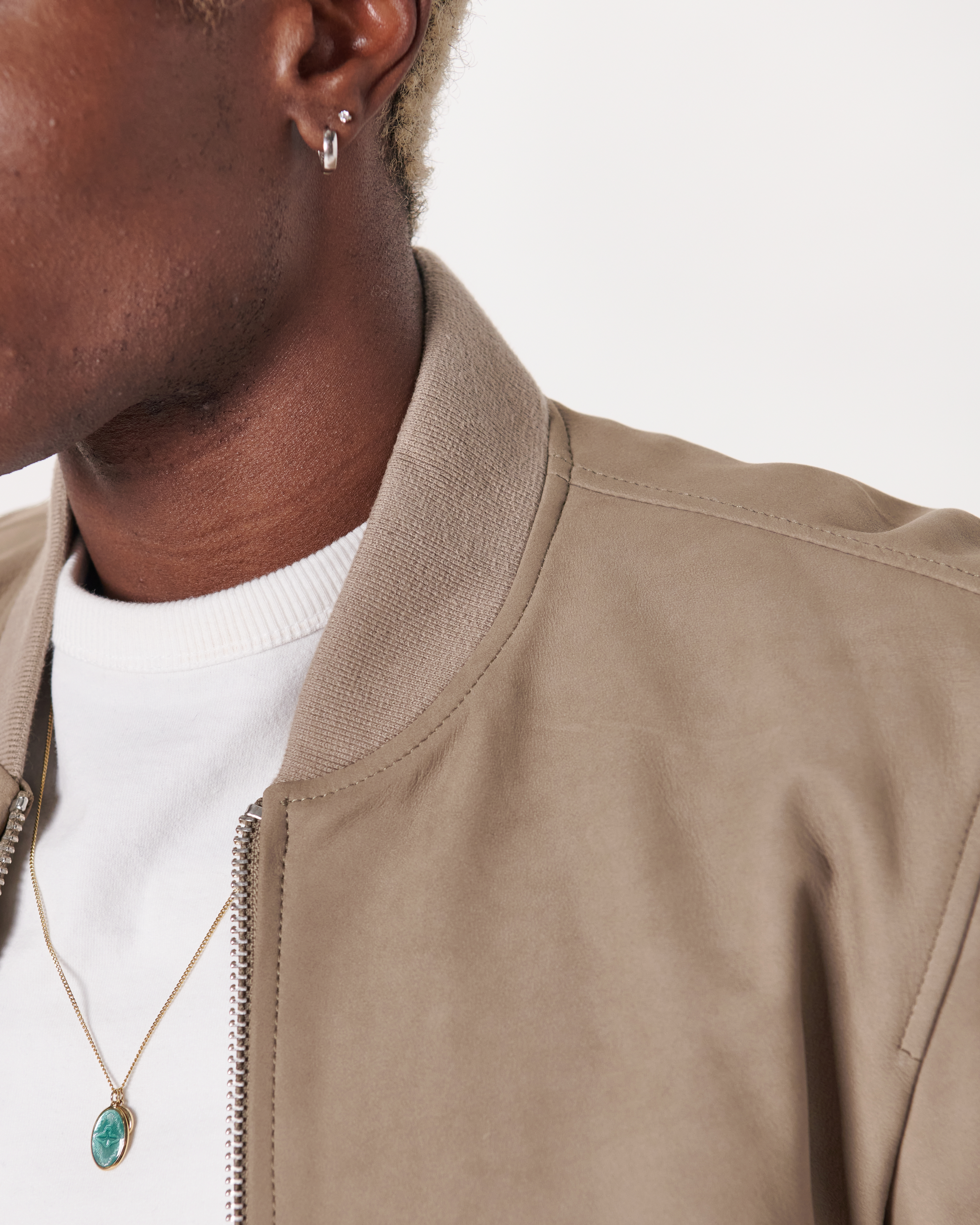 Men's Genuine Suede Bomber Jacket | Men's Coats & Jackets