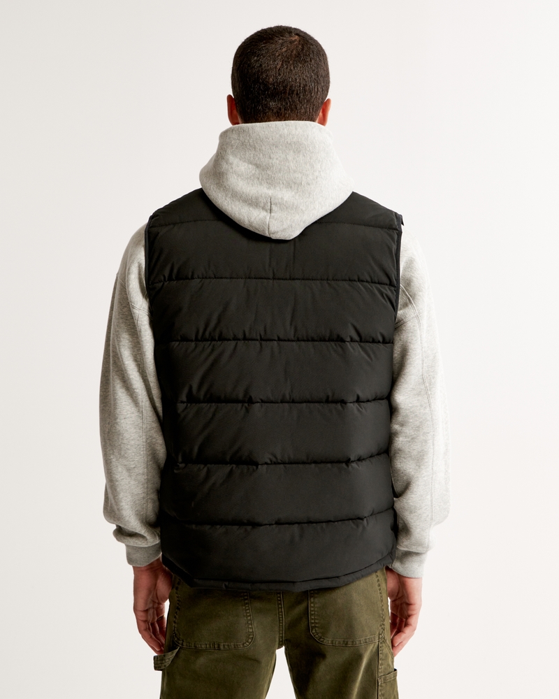 Men's Lightweight Puffer Vest in Black | Size XL | Abercrombie & Fitch