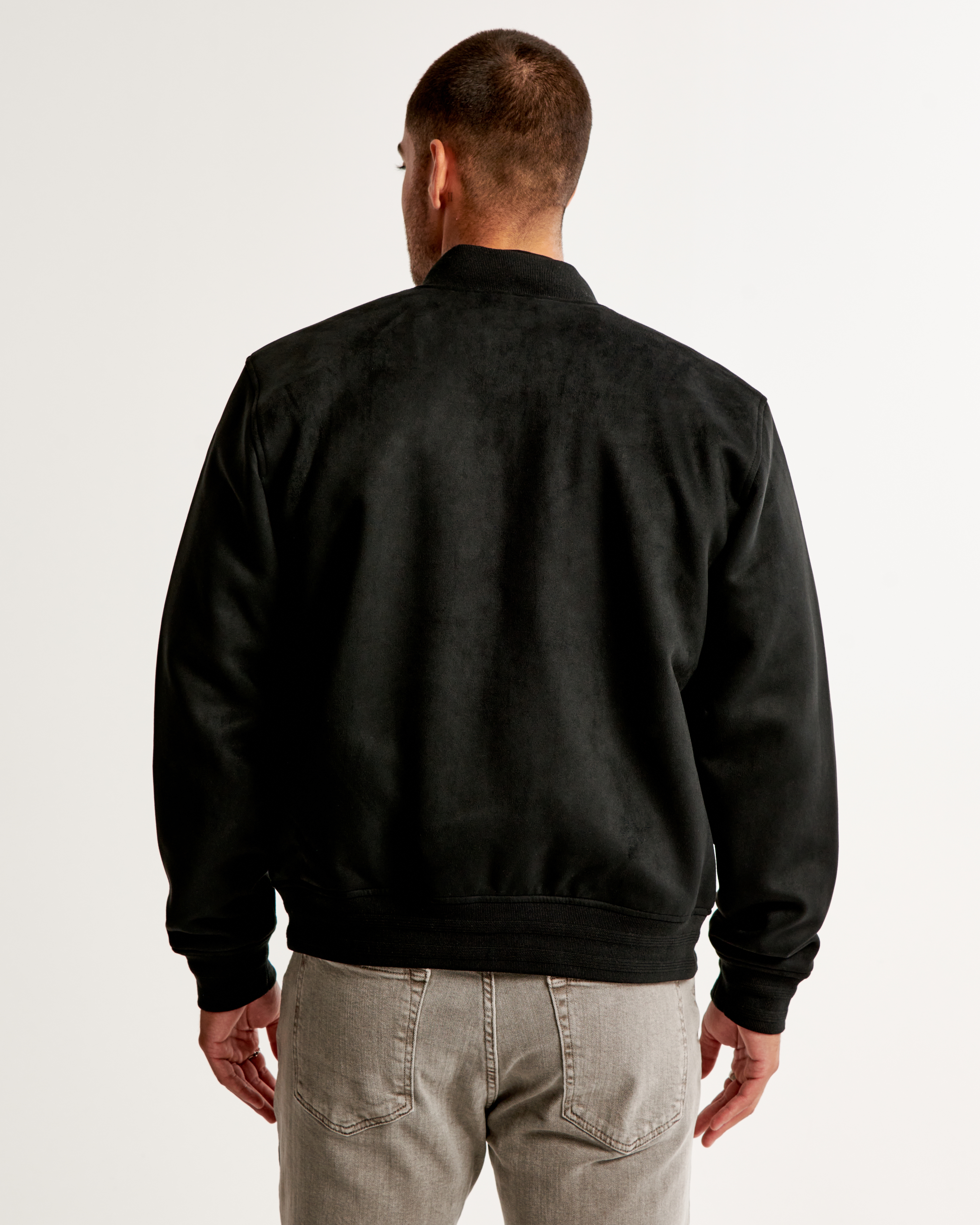 Men's Vegan Suede Bomber Jacket | Men's Sale | Abercrombie.com