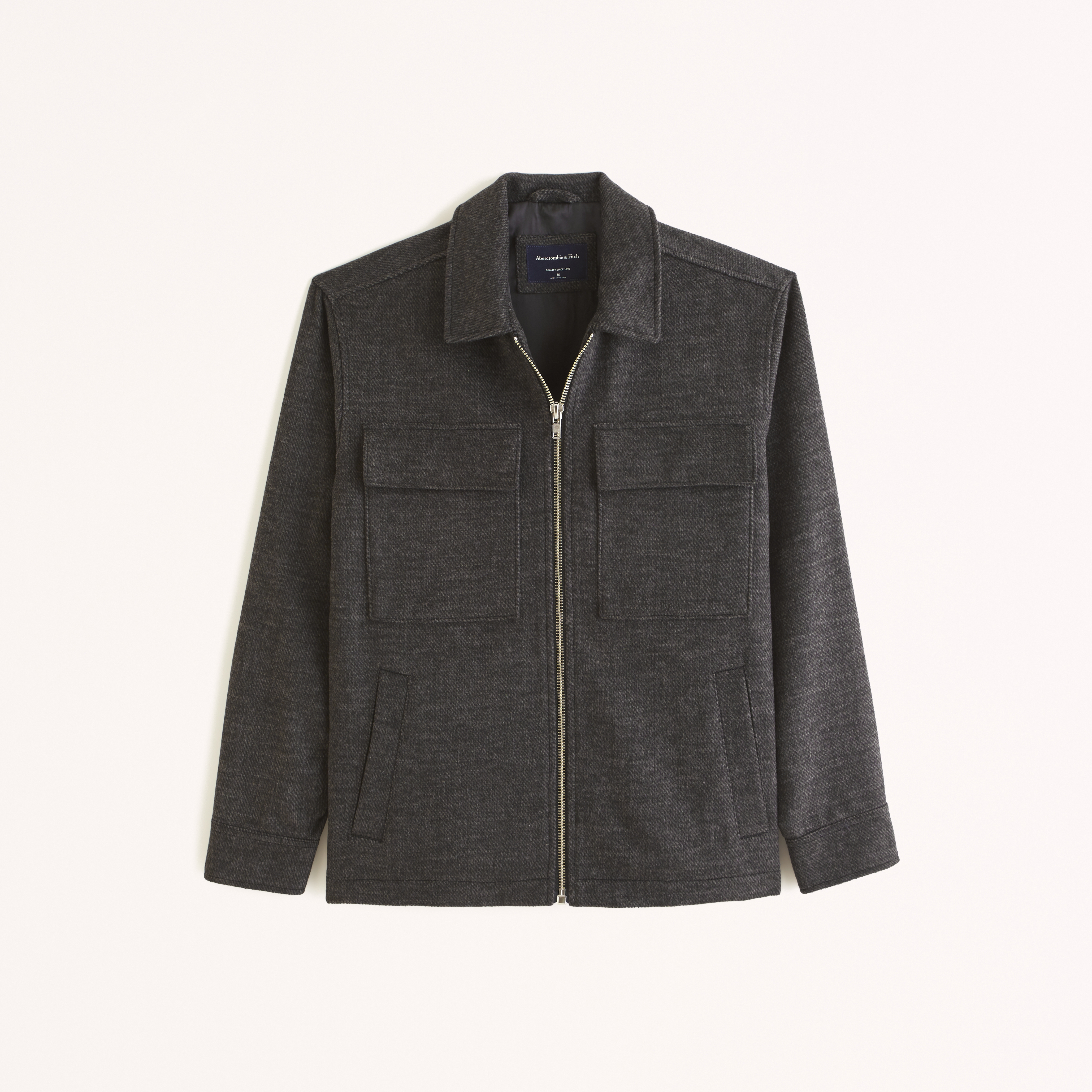 Men's Wool-Blend Zip Shirt Jacket | Men's Clearance | Abercrombie