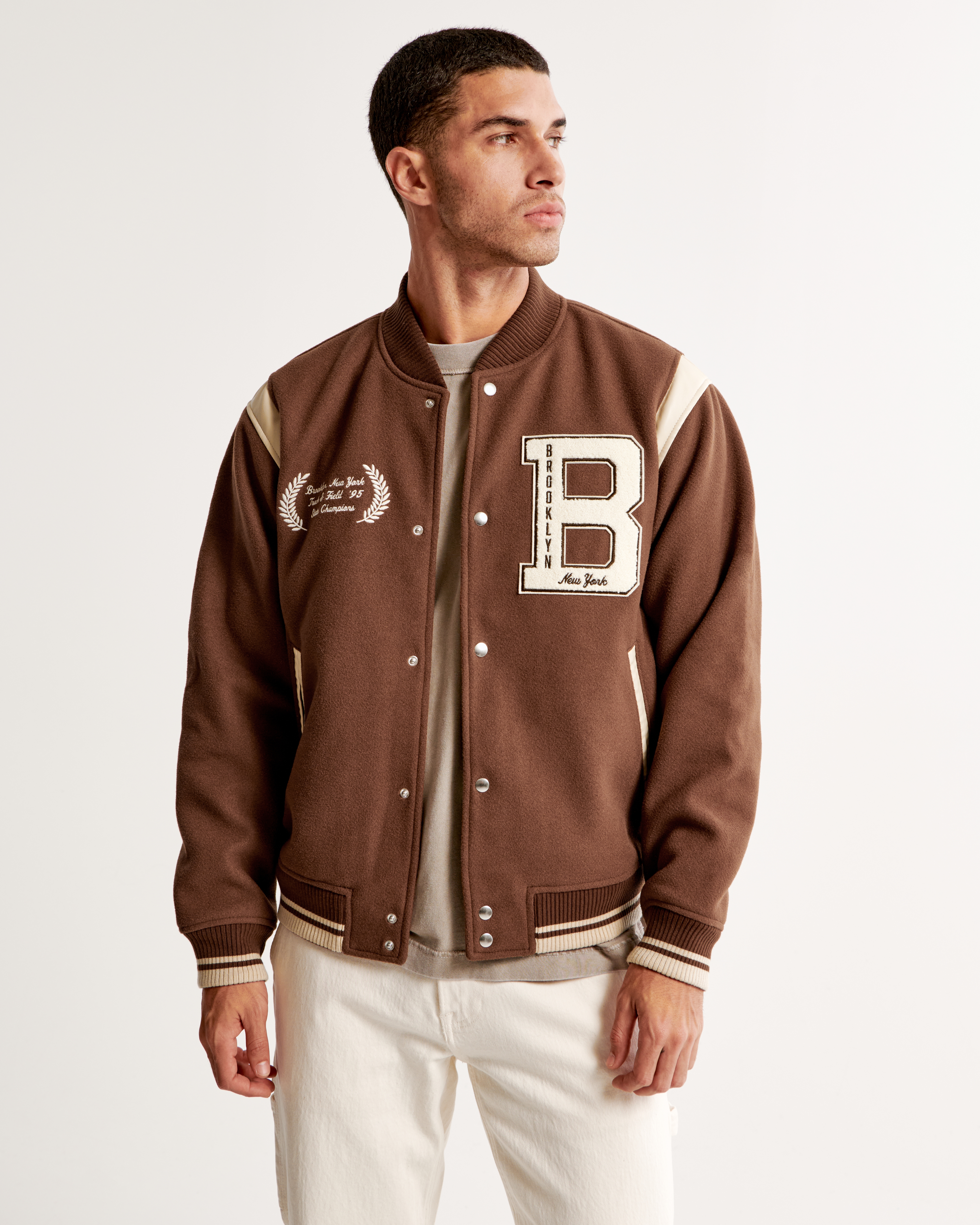 Abercrombie and fitch varsity cheap jacket