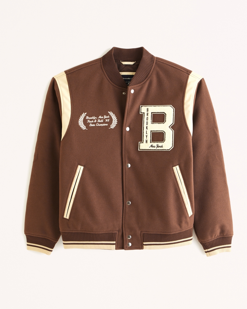 Men's Varsity Bomber Jacket, Men's Coats & Jackets