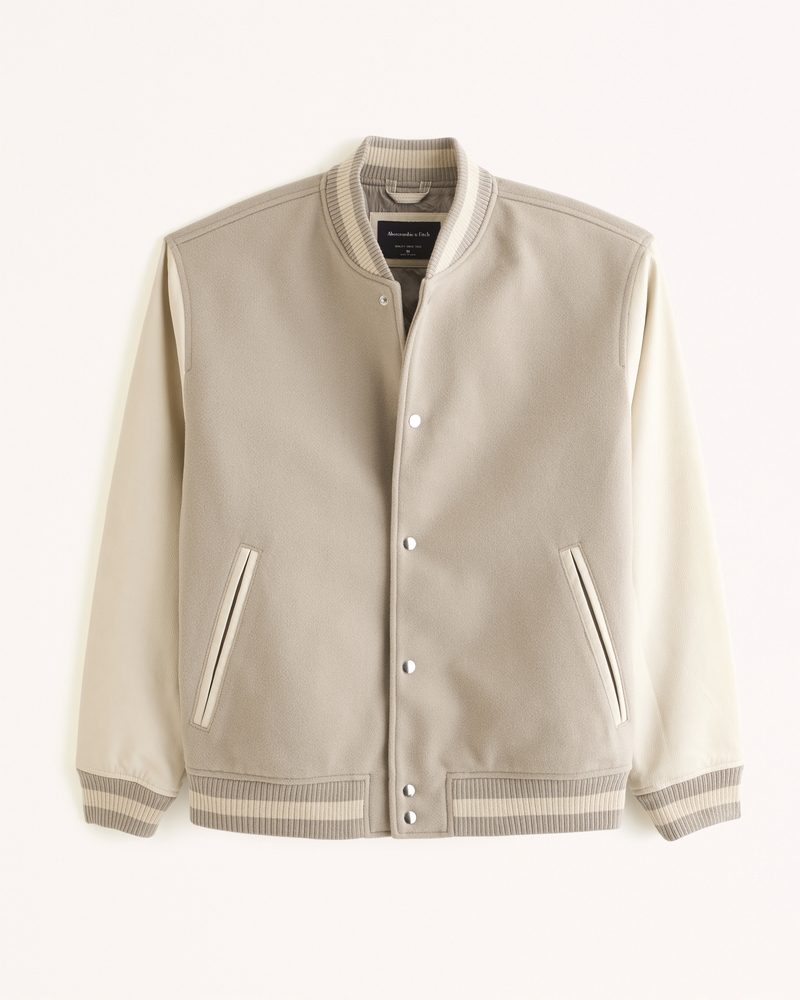 Men's Varsity Bomber Jacket | Men's Coats & Jackets | Abercrombie.com