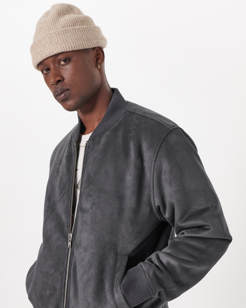grey suede jacket