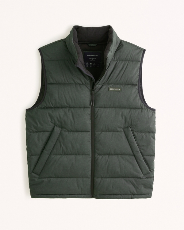 Lightweight Puffer Vest, Olive Green
