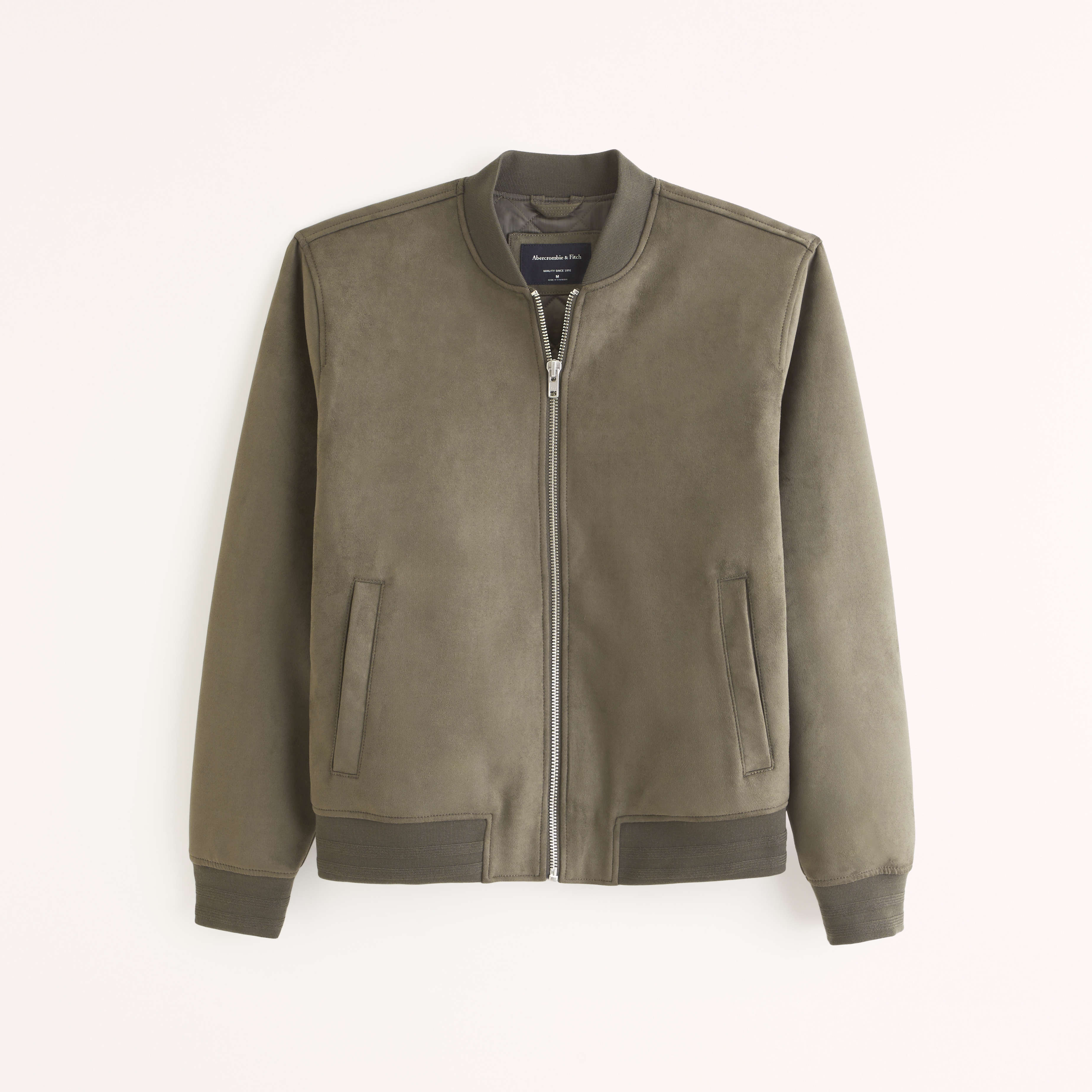 Men's Vegan Suede Bomber Jacket | Men's Clearance | Abercrombie.com