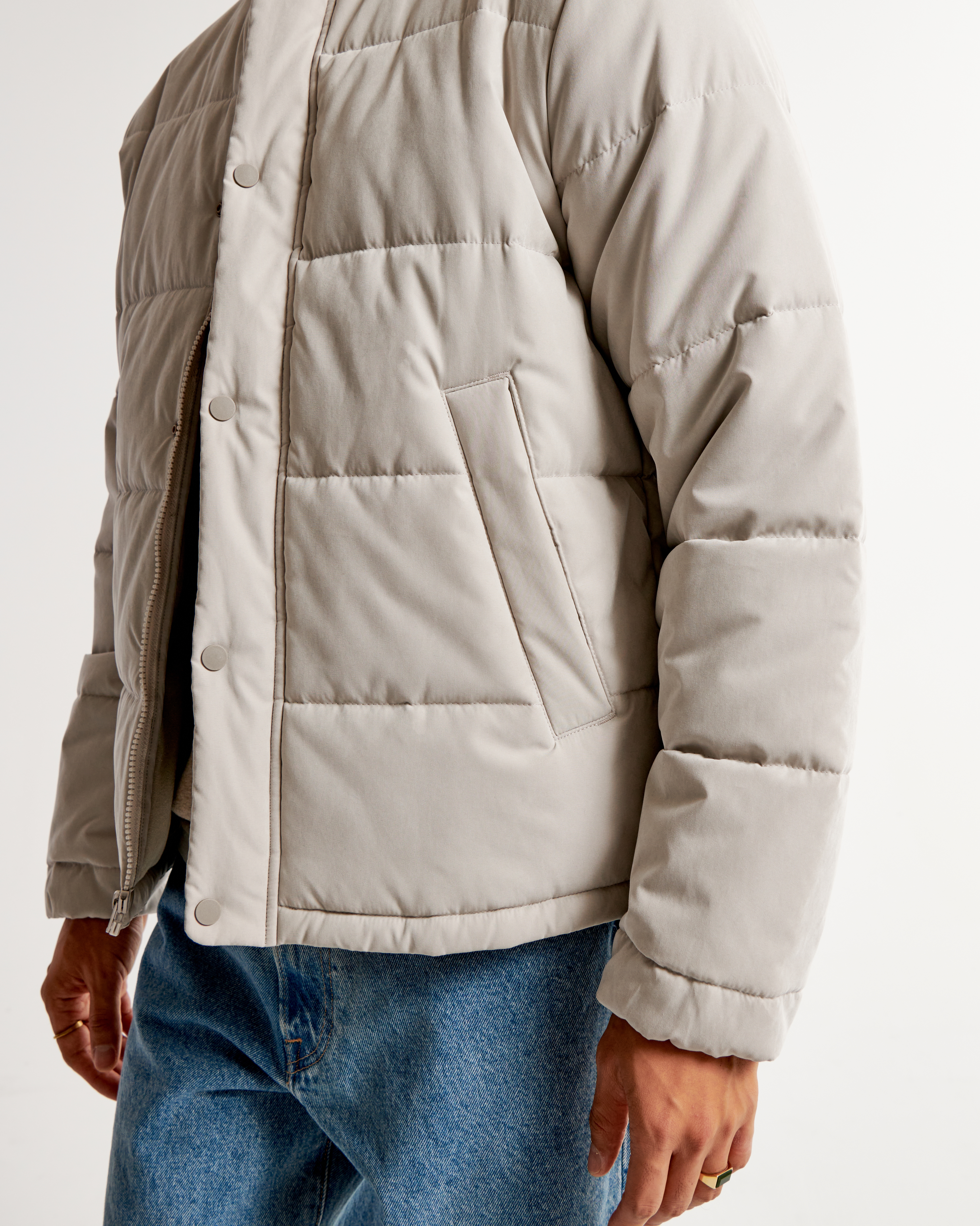 Folk wadded outlet contour jacket