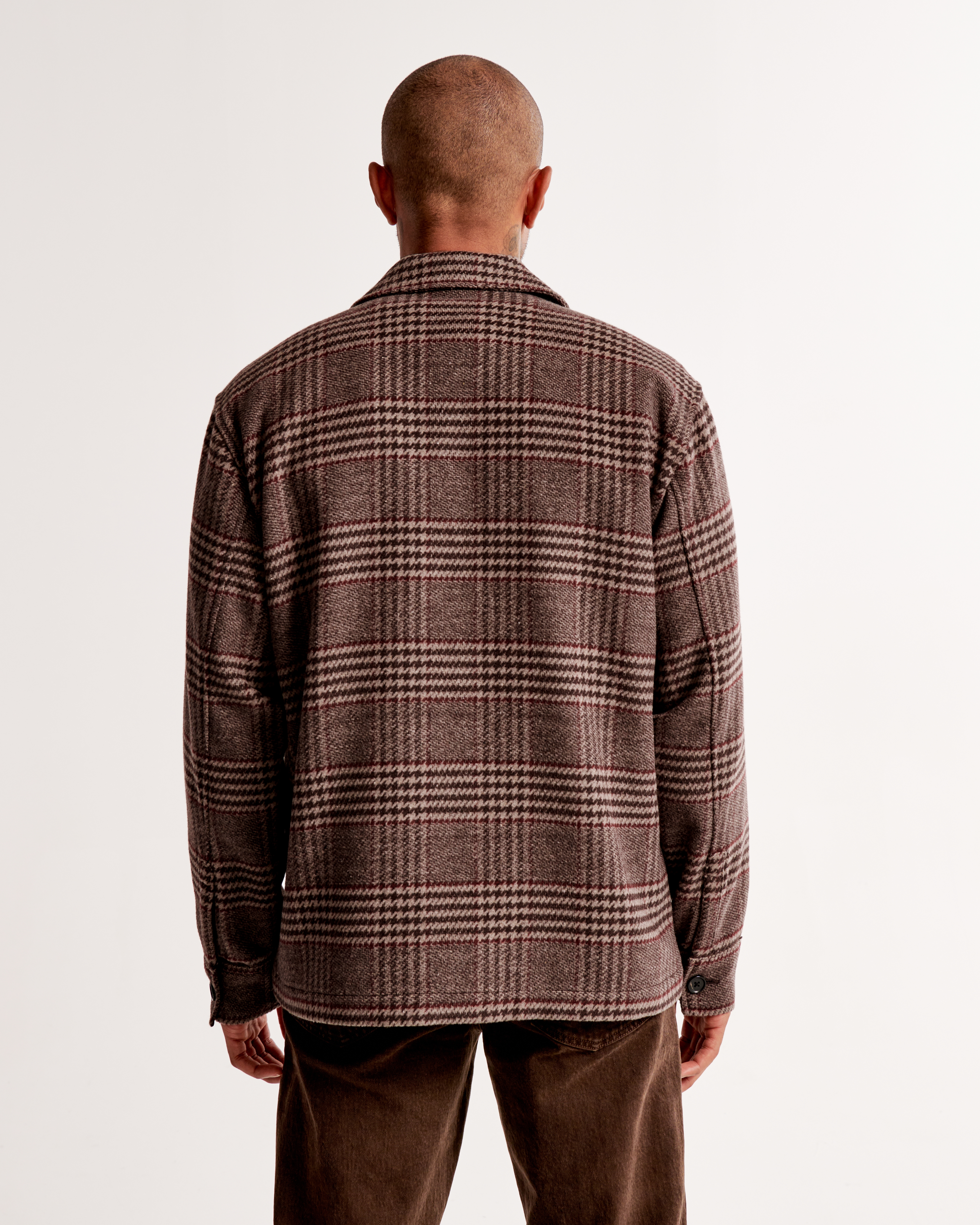 Wool-Blend Zip Shirt Jacket