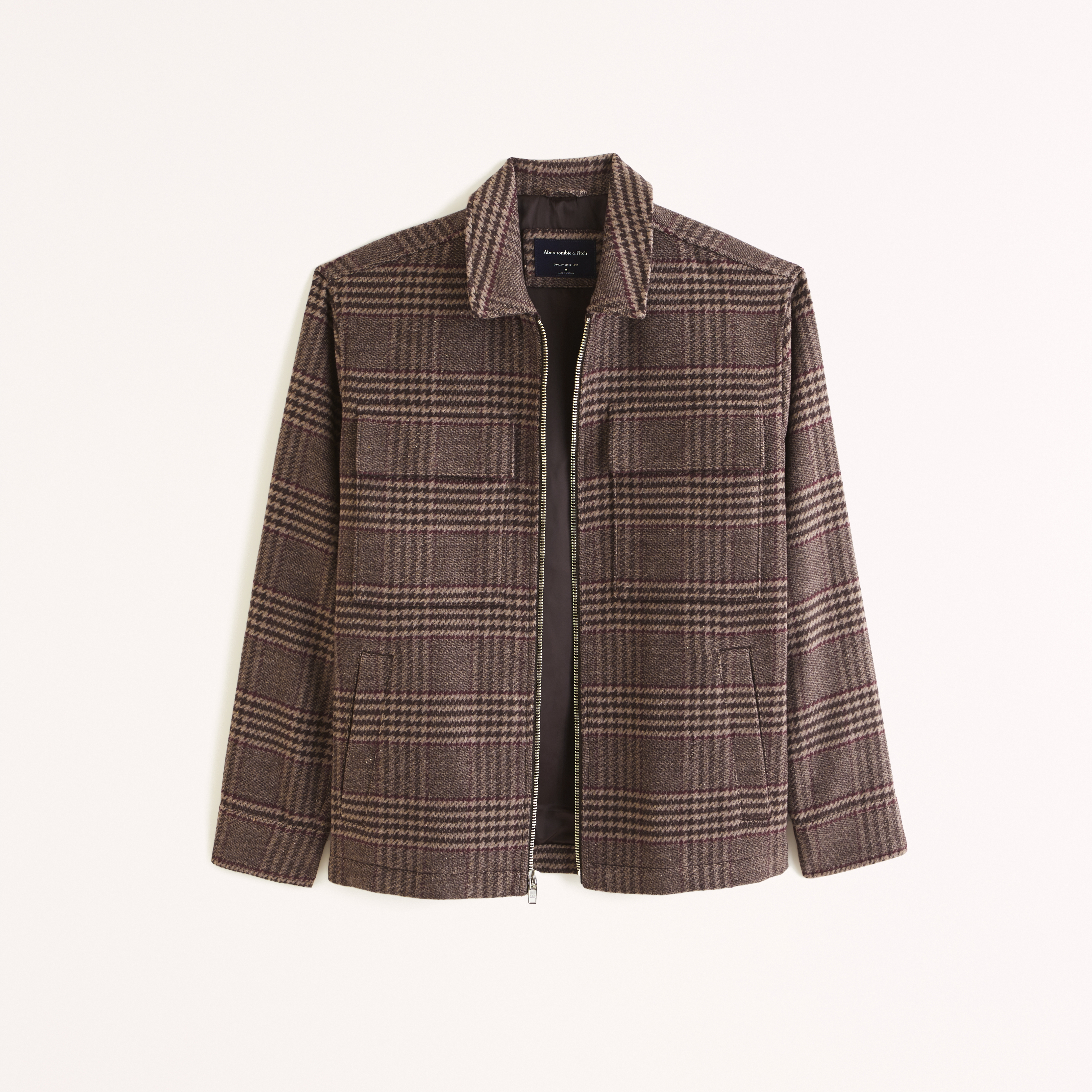 Men's plaid wool on sale jacket