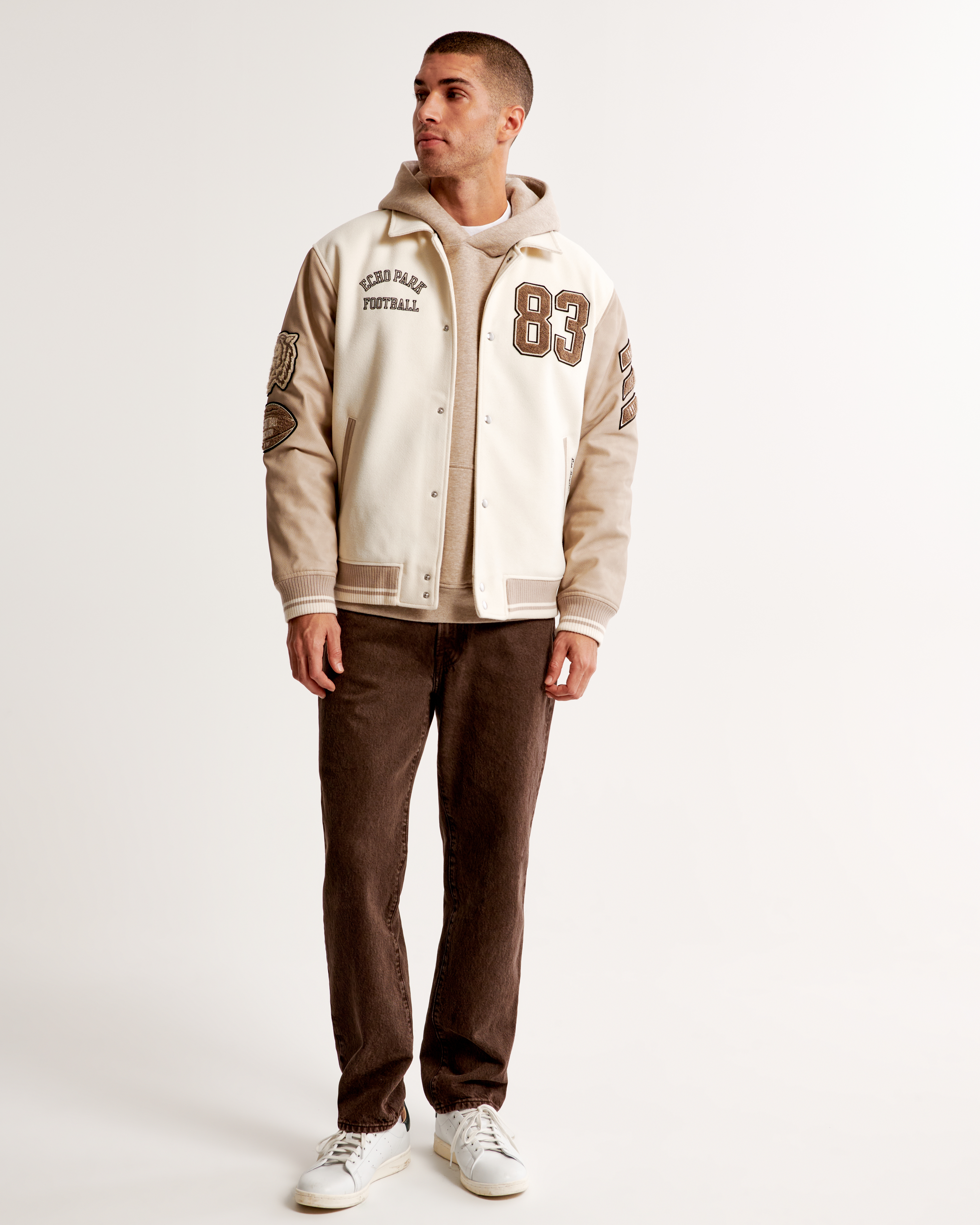 Men's varsity bomber on sale jacket