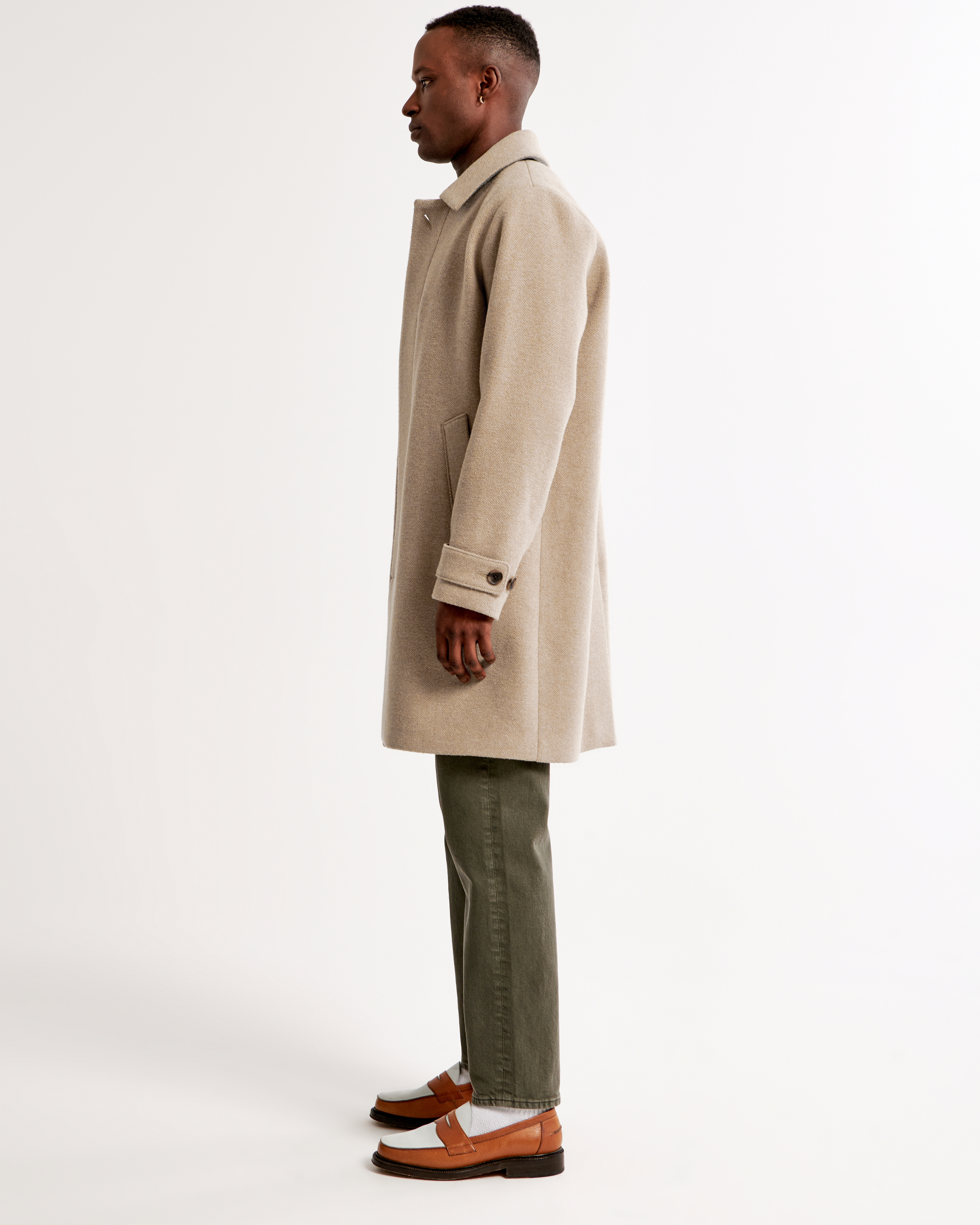 Men's Wool-Blend Mac Coat | Men's Clearance | Abercrombie.com