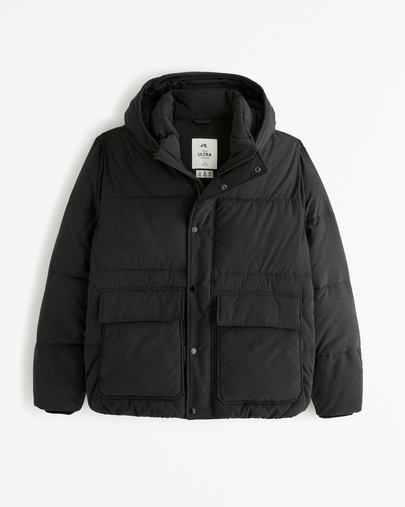 Men s Hooded Ultra Utility Puffer Men s Clearance Abercrombie