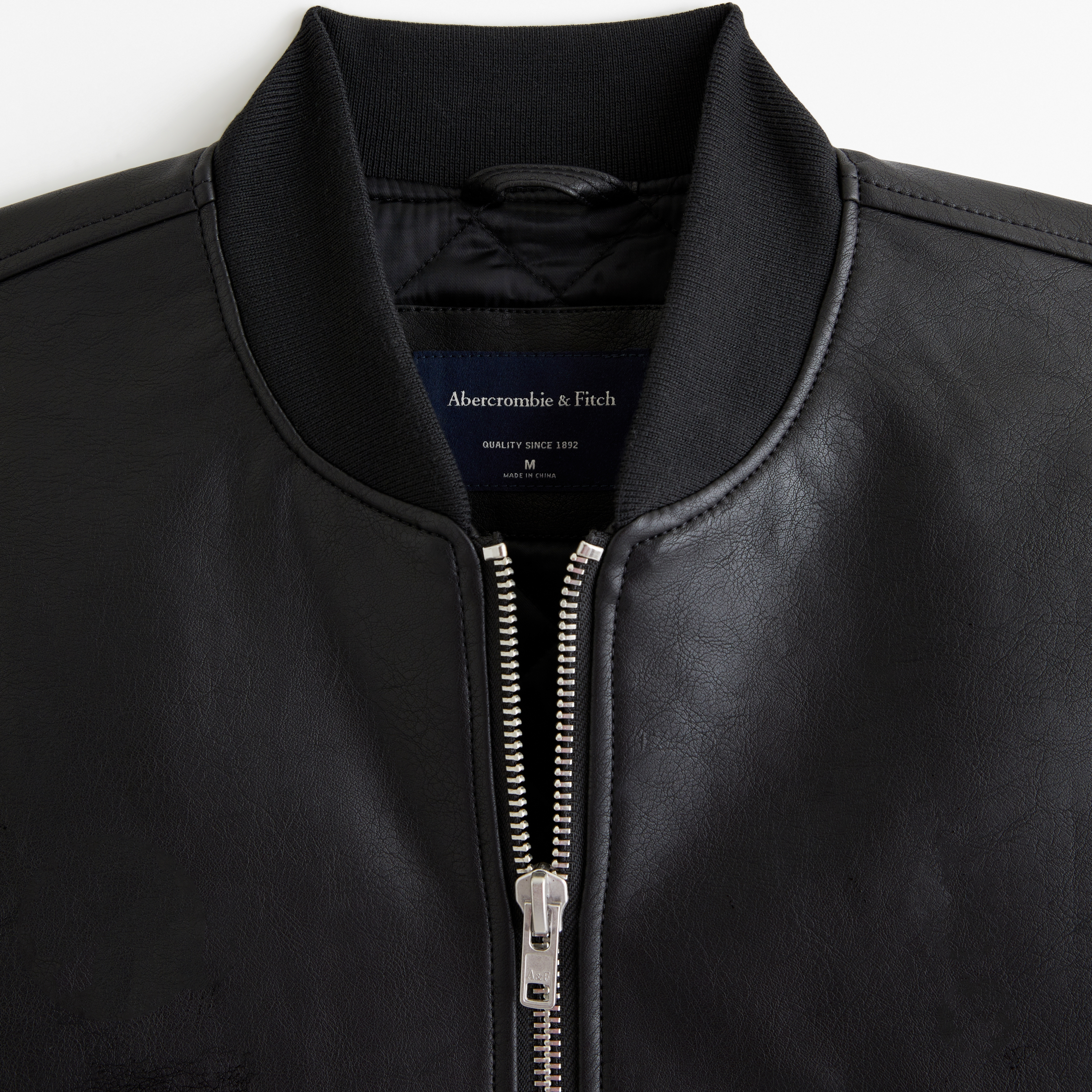 Vegan Leather Bomber Jacket