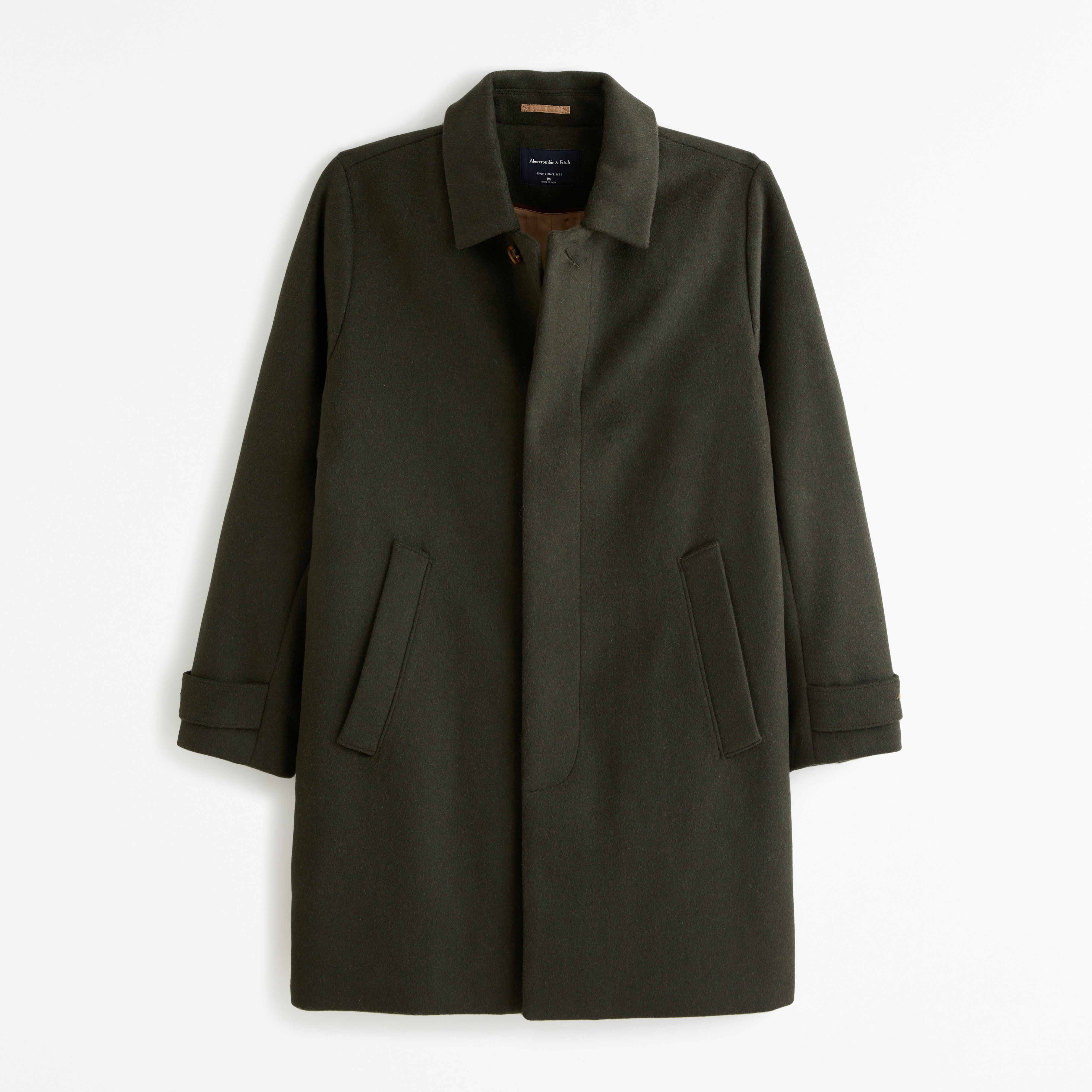 Men's Wool-Blend Mac Coat | Men's Clearance | Abercrombie.com