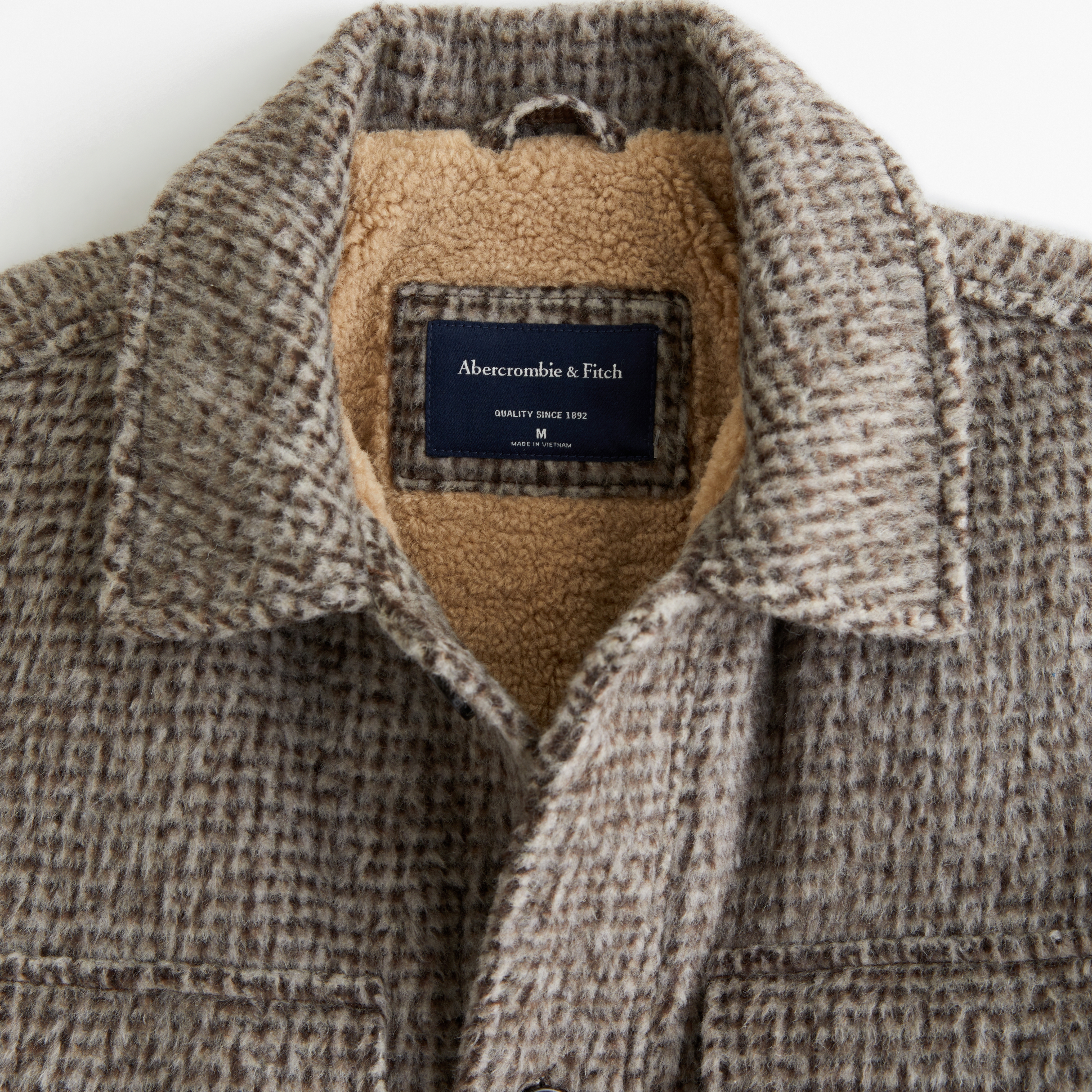 Abercrombie sherpa outlet lined jacket