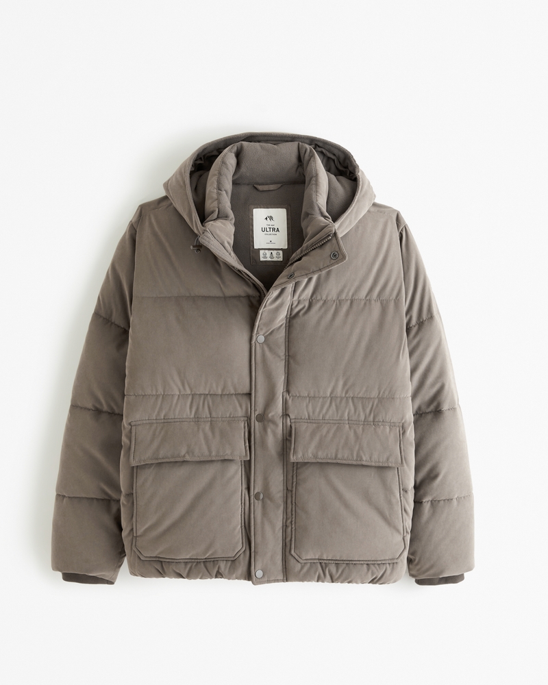 Hollister mock neck hot sale puffer jacket