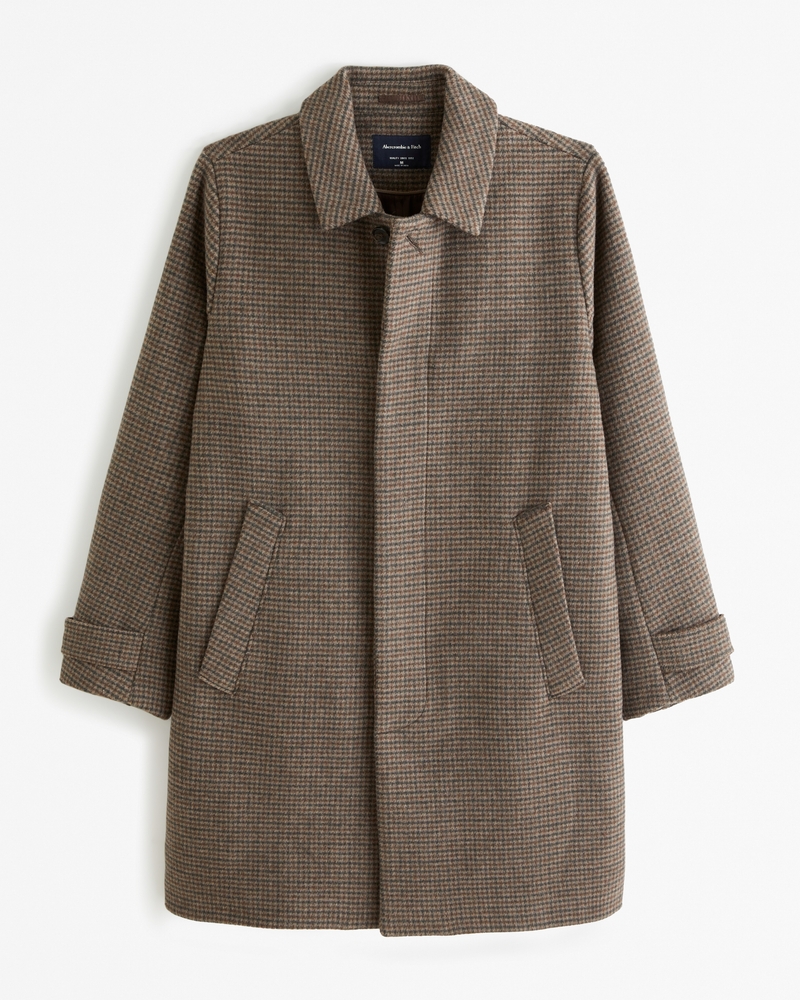 Wool-blend coat - Brown - Men