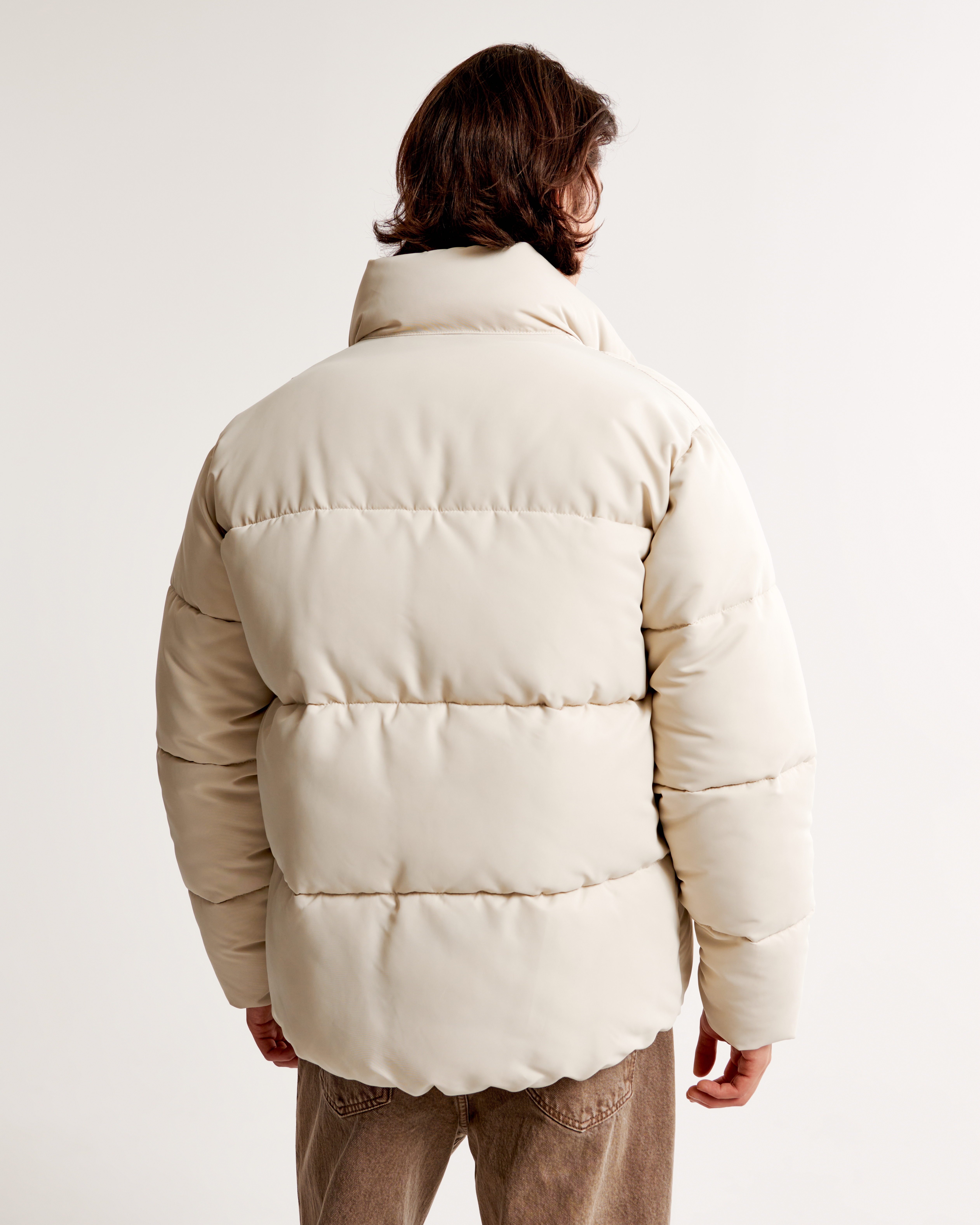 Cream deals puffer jackets