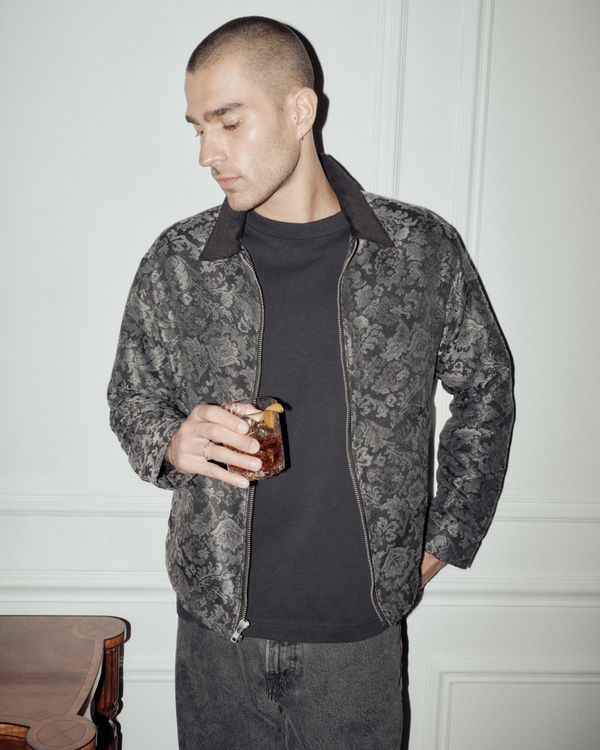 Jacquard Jacket, Black Pattern