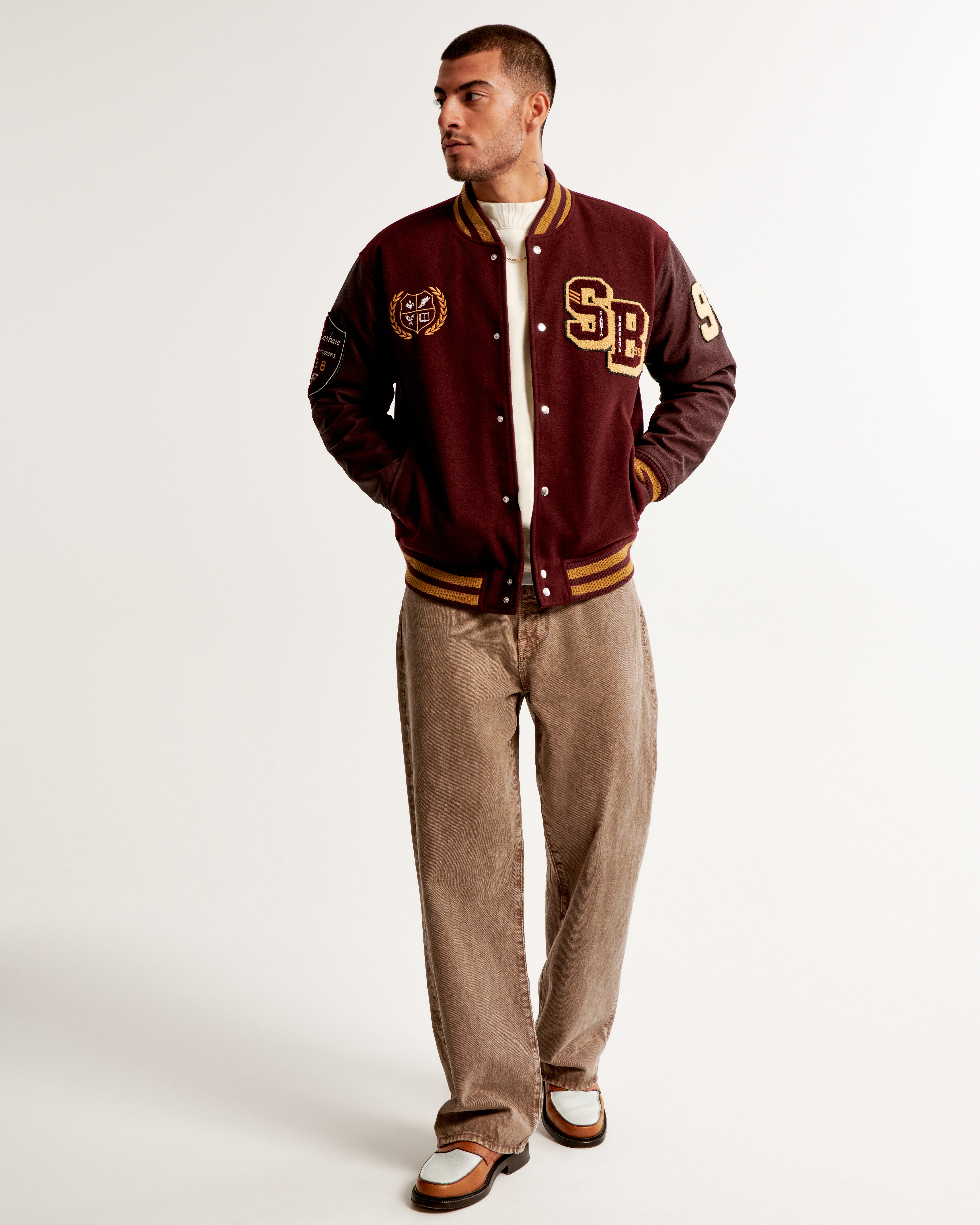 Abercrombie and fitch varsity on sale jacket