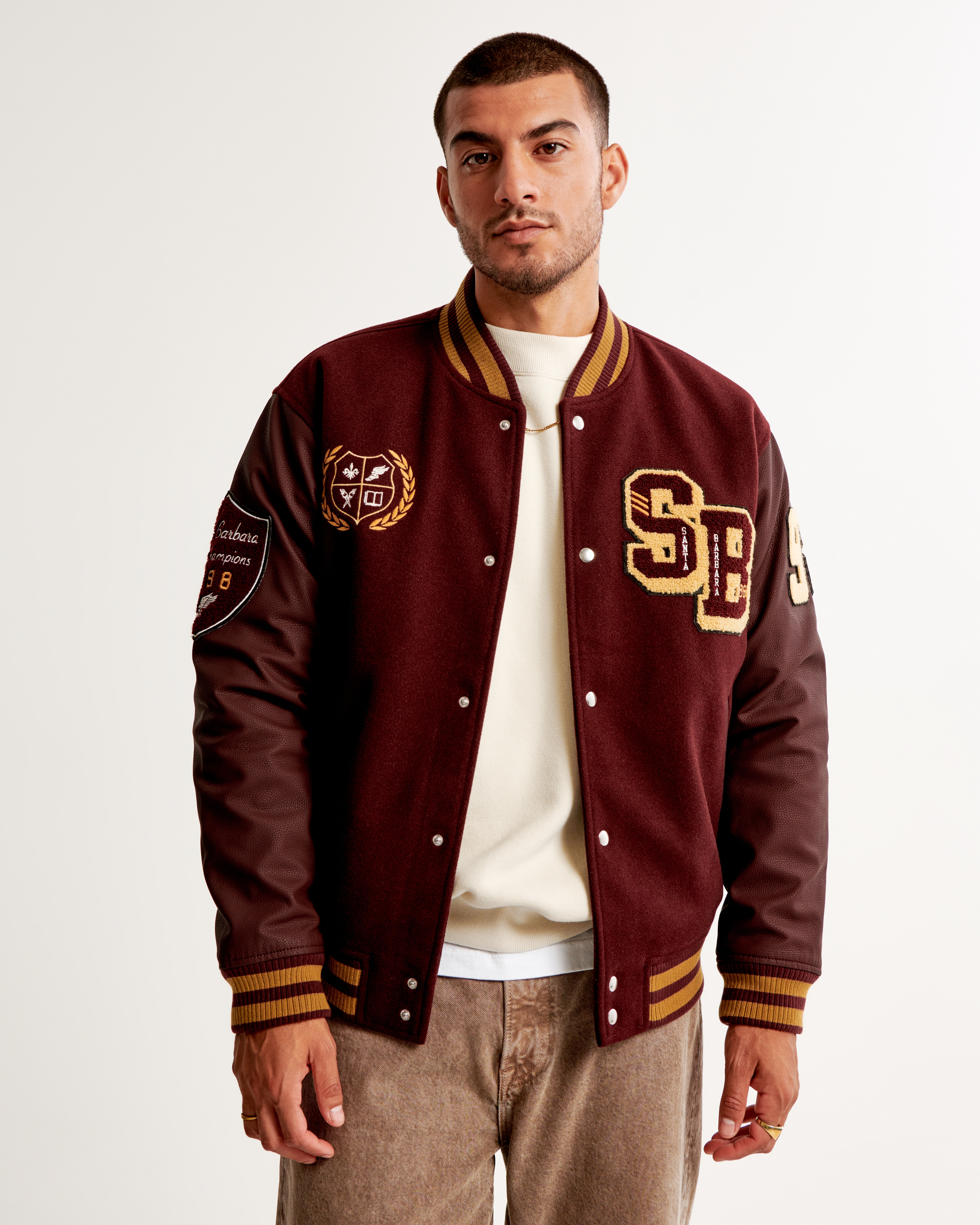 Abercrombie and fitch hot sale varsity jacket