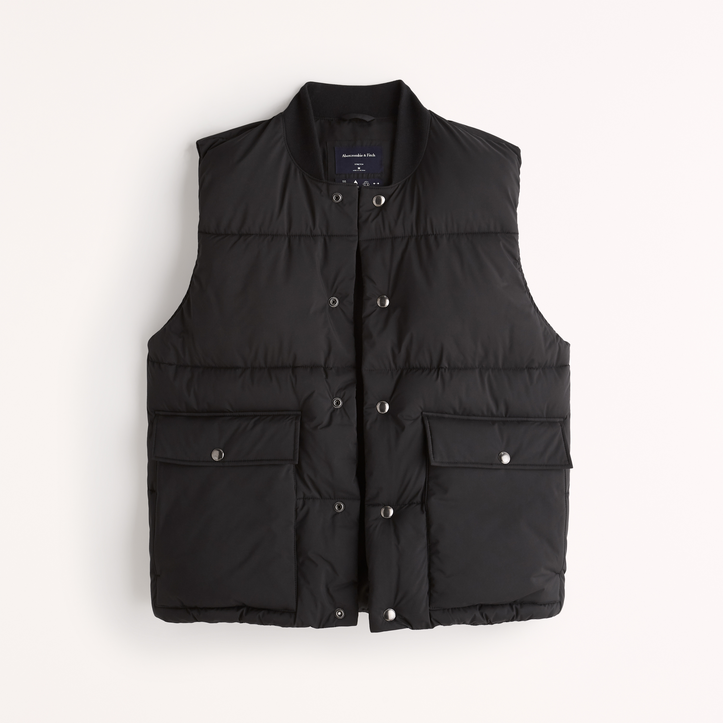 mens bubble vest black