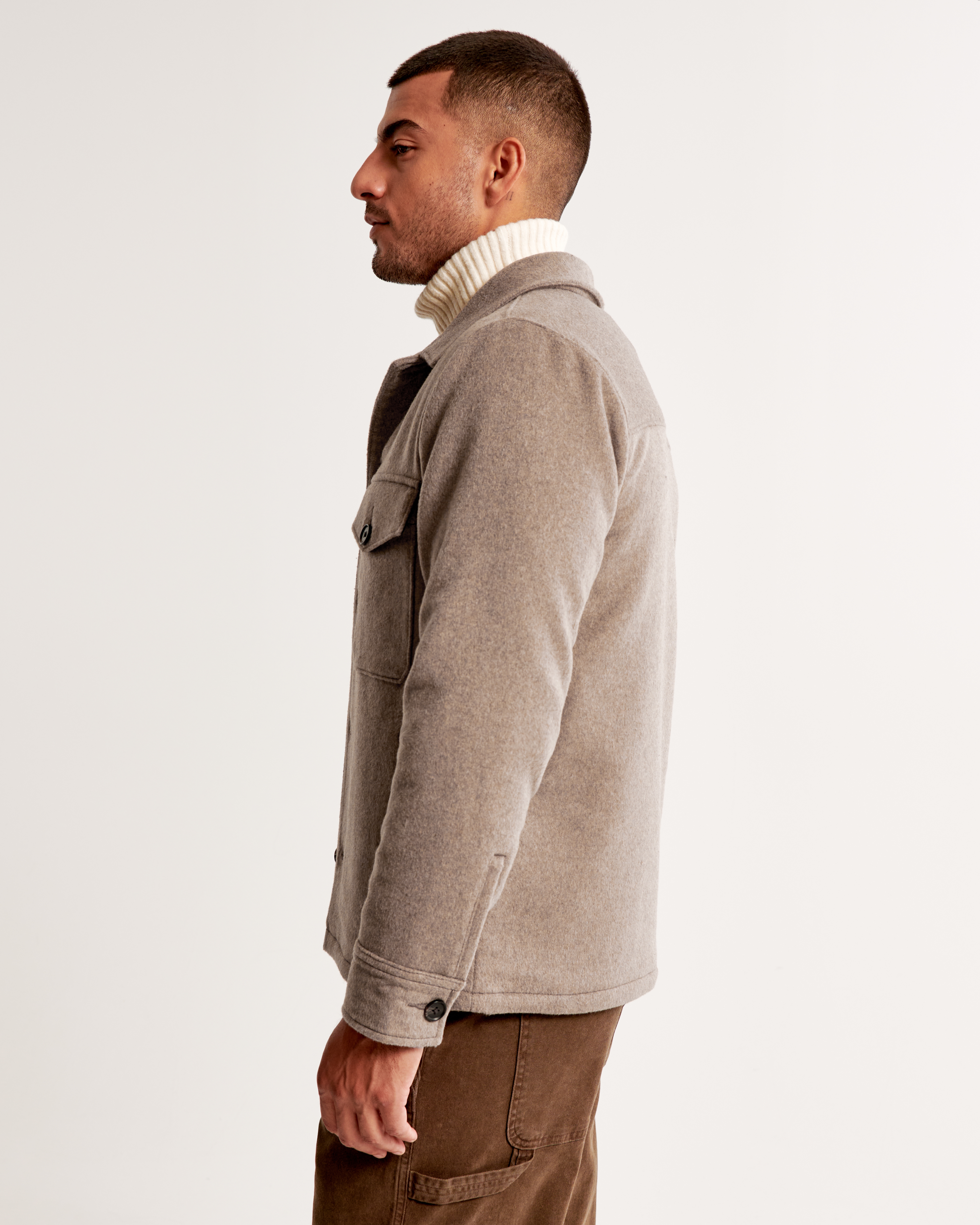 Men's Elevated Wool-Blend Shirt Jacket | Men's Sale | Abercrombie.com
